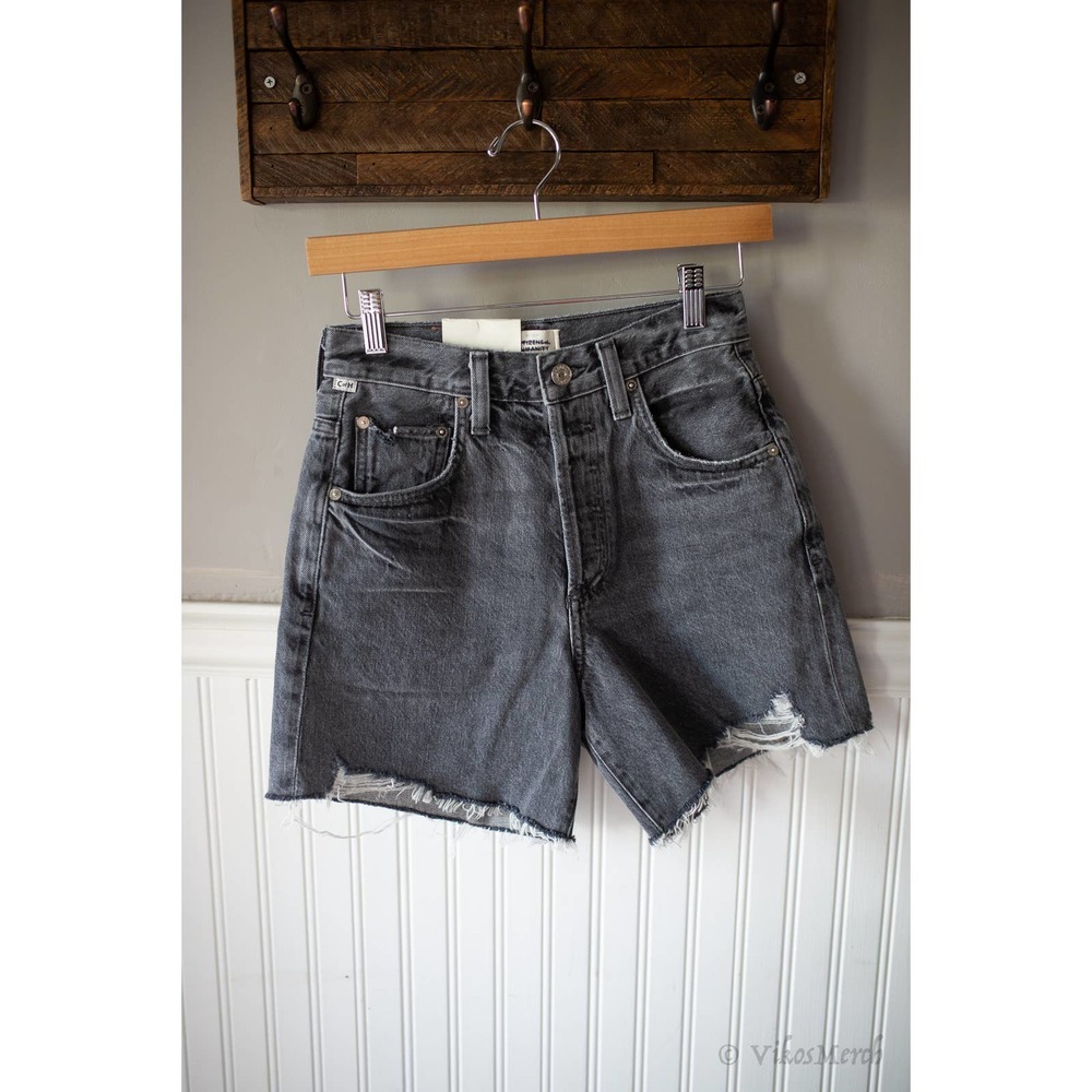 Citizens of Humanity Elle V-Front Shorts 23 NWT Neutron - Picture 3 of 6